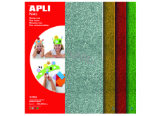 Apli Pěnovka se třpytkami (modrá, zlatá, červená, zelená) 210 x 297 x 2 mm A4 4 listy
