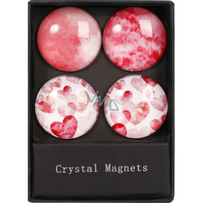 Albi Krystalové magnetky Kruhy, srdce 4 kusy