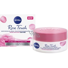 Nivea Rose Touch hydratační denní gel-krém pro všechny typy pleti 50 ml