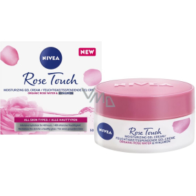 Nivea Rose Touch hydratační denní gel-krém pro všechny typy pleti 50 ml