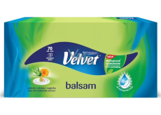 Velvet Balsam papírové kapesníky 3 vrstvé 70 kusů v krabičce