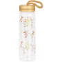 Albi Skleněná láhev s bambusovým víčkem Květinky 500 ml