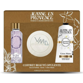 Jeanne en Provence Jasmin parfémovaná voda pro ženy 60 ml + krém na ruce 75 ml + toaletní mýdlo 100 g, dárková sada pro ženy