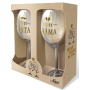 Nekupto Párové sklenice na víno Super táta a Super máma 2 x 440 ml