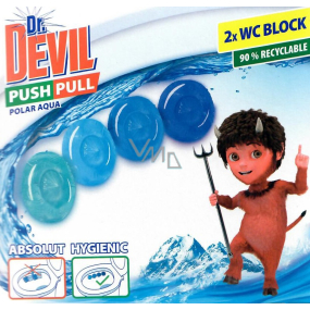 Dr. Devil Polar Aqua Push Pull WC blok bez košíku 2 x 20 g