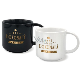 Nekupto Párové hrnky Pan dokonalý a Paní dokonalá 2 x 350 ml