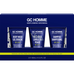 Grace Cole GC Sport mycí gel 100 ml + čistící gel na pleť 100 ml + šampon 100 ml, kosmetická sada pro muže