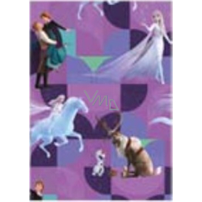 Ditipo Dárkový balicí papír 70 x 200 cm Vánoční Disney Ledové království fialový