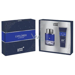 Montblanc Explorer Ultra Blue parfémovaná voda pro muže 60 ml + sprchový gel 100 ml, dárková sada pro muže