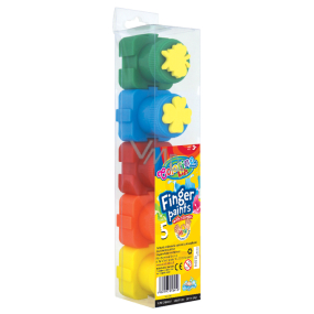 Colorino Prstové barvy s razítky 5 barev 5 x 20 ml