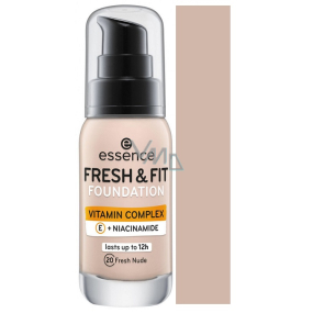 Essence Fresh & Fit tekutý make-up s vitamínovým komplexem 20 Fresh Nude 30 ml