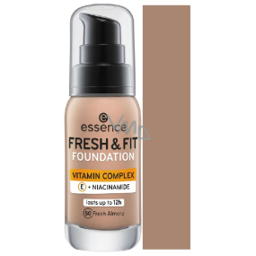 Essence Fresh & Fit tekutý make-up s vitamínovým komplexem 50 Fresh Almond 30 ml