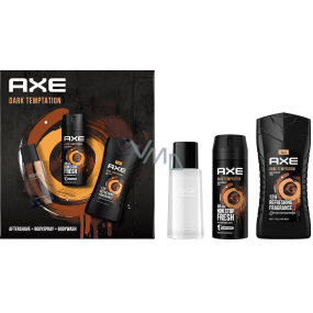 Axe Dark Temptation 3v1 sprchový gel 250 ml + deodorant sprej 150 ml + voda po holení 100 ml, kosmetická sada pro muže