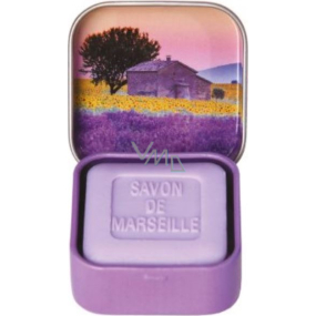 Esprit Provence Levandule a chatka v polích Marseillské toaletní mýdlo v plechu 25 g