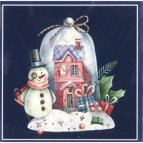 Nekupto Vánoční kartičky na dárky Sněhulák 6,5 x 6,5 cm 6 kusů