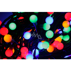 Emos Osvětlení vánoční barevné kuličky 8 m, 80 LED + 5 m přívodní kabel