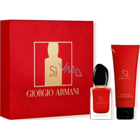 Giorgio Armani Sí Passione parfémovaná voda pro ženy 30 ml + tělové mléko 75 ml, dárková sada