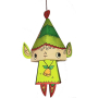 Ditipo 3D kartonová skládačka k vymalování Elf 28 cm