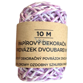 Albi Dekorační provázek dvoubarevný Fialovo-bílý 10 m