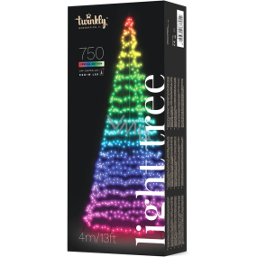 Twinkly Light Tree Special Edition venkovní světelný stromek ovládaný prostřednictvím aplikace vícebarevný 750 kusů 4 m