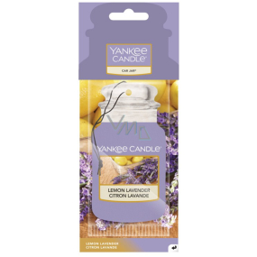 Yankee Candle Lemon Lavender - Citrón a levandule vonná visačka do auta papírová 12 g