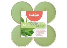 Bolsius Aromatic 2.0 Green Tea - Zelený čaj maxi vonné čajové svíčky 8 kusů, doba hoření 8 hodin