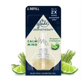 Glade Aromatherapy Electric Scented Oil Calm Mind Bergamot + Lemongrass tekutá náplň do elektrického osvěžovače vzduchu 20 ml