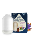 Glade Aromatherapy Cool Mist Diffuser Moment of Zen Lavender + Sandalwood difuzér led podsvícení, barva bílá, 1 + 17,4 ml