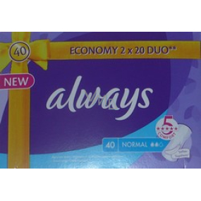Always Normal intimní vložky 2 x 20 kusů