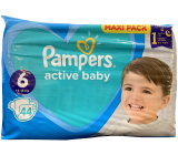 Pampers Active Baby velikost 6, 13 - 18 kg plenkové kalhotky 44 kusů