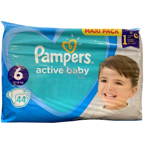 Pampers Active Baby velikost 6, 13 - 18 kg plenkové kalhotky 44 kusů
