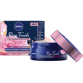 Nivea Rose Touch Anti-wrinkle noční krém proti vráskám 50 ml