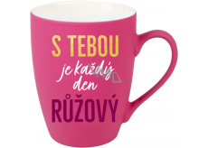 Albi Sametový hrnek S tebou je každý den růžový 300 ml