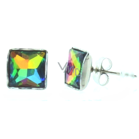 Aurazářič Magické náušnice čtverec, napichovačky nejsem jen šperk 0,9 x 0,9 cm