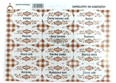 Arch Samolepky na kořenky s hnědým ornamentem Klinček 22 x 16 cm SK