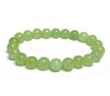 Olivín / Peridot náramek elastický přírodní kámen, kulička 8 mm / 16 - 17 cm, kámen chránící lidskou auru