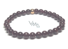 Granát náramek elastický přírodní kámen, kulička 6 mm / 16 - 17 cm, kámen ohně, lásky