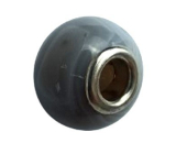 Achát šedý přívěsek kulatý přírodní kámen 14 mm, otvor 4,2 mm 1 kus