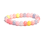 Morganit náramek elastický přírodní kámen, kulička 8 mm / 16 - 17 cm, kámen božské lásky
