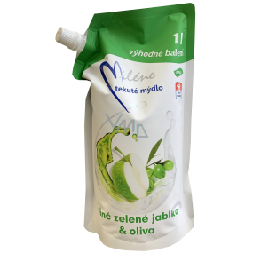 Miléne Zelené Jablko a oliva tekuté mýdlo náhradní náplň 1 l
