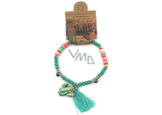 Albi Šperk náramek z korálků Kaktus, Střapec ochrana, energie 1 kus různé barvy
