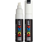 Posca Univerzální akrylátový popisovač se širokým, seříznutým hrotem 8 mm Bílá PC-8K