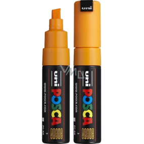 Posca Univerzální akrylátový popisovač se širokým, seříznutým hrotem 8 mm Jasně žlutá (pomeranč) PC-8K
