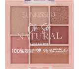 Sunkissed Oh So Natural Face Palette paletka očních stínů 4 x 0,9 g + rozjasňovač 1,3 g + tvářenka 1,3 g + bronzer 1,7 g