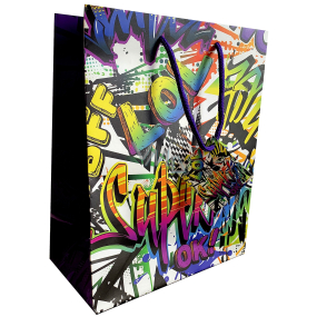 Nekupto Dárková papírová taška 23 x 18 x 10 cm Graffitti