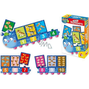 Baby Genius Maxi Puzzle Čísla pro děti 14 dílků různé druhy, doporučený věk 3-6