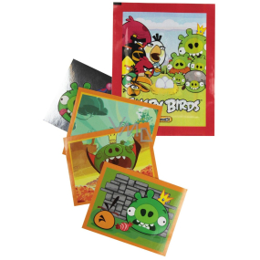 Angry Birds samolepky do sběratelského alba 5 kusů, doporučený věk 3+