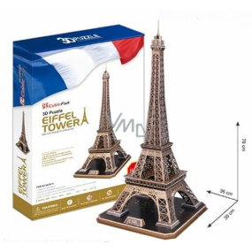 CubicFun Puzzle 3D Eiffelova věž 82 dílků, doporučený věk 10+