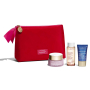 Clarins Multi-Active antioxidační denní krém 50 ml + čisticí micelární voda 50 ml + noční revitalizační krém 15 ml + kosmetická taštička, kosmetická sada pro ženy