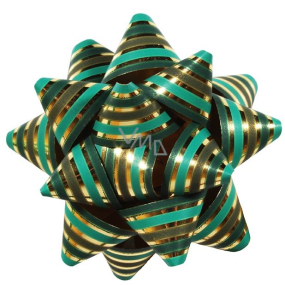 Nekupto Hvězdice luxusní vánoční Zeleno-zlatá 6,5 cm
